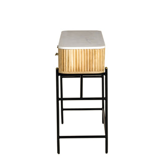 Modrest - Cambridge White Marble & Mango Vanity Table