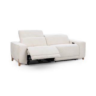 Darrow Upholstered Power Recliner Sofa - Ivory