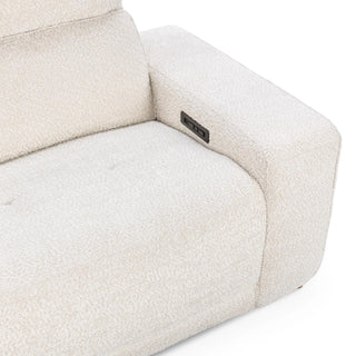 Darrow Upholstered Power Recliner Sofa - Ivory