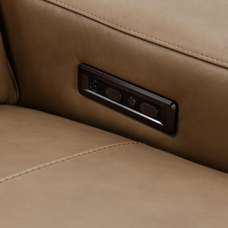 Kadon Leather Power Recliner Sofa - Tan