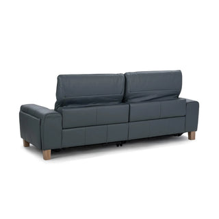 Alea Leather Power Recliner Sofa - Smoke Blue