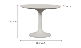 Tuli Outdoor Cafe Table White Terrazzo