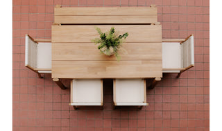 Tempo Outdoor Dining Bench Natural