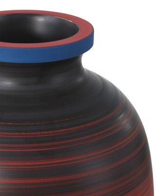 Happy 80's Black, Blue, Red & Orange Vase Set of 3