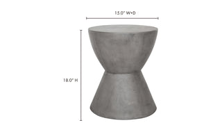 Hourglass Outdoor Stool Grey