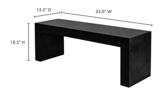 Lazarus Outdoor Bench Black