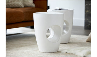 Aylard Outdoor Stool Cream White