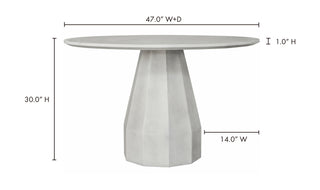 Templo Outdoor Dining Table Antique White