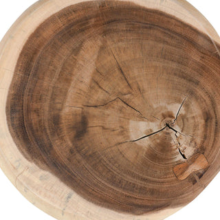 Gala Solid Wood Round End Table - Natural