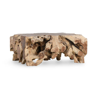 Cypress Root 40" Square Coffee Table Natural