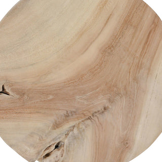 Dacosta Solid Wood Round Accent Table - White Wash