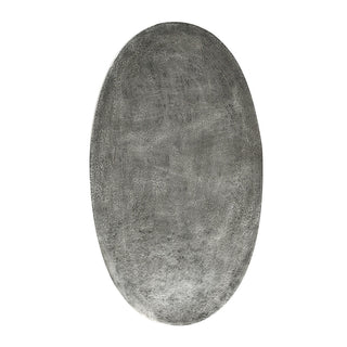 Flores Cast Aluminum Oval End Table - Nickle