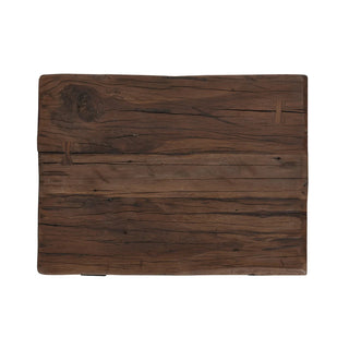 Duarte Solid Wood Rectangle End Table - Rustic Brown