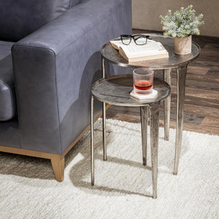 Elinor Nesting Accent Tables Set of 2 - Nickle