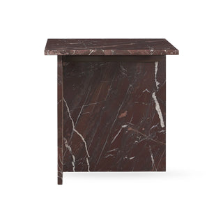 Bexly Marble Square End Table - Merlot