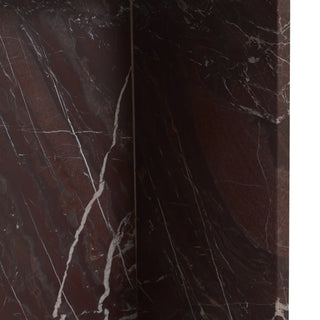 Bexly Marble Square End Table - Merlot