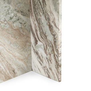 Bexly Marble Square End Table - Rusty Gray