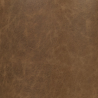 Andra Leather Round Accent Table - Tan