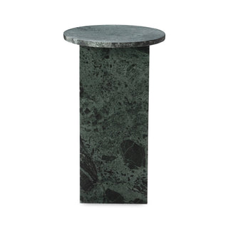 Briley Marble Round Accent Table Small - Emeral Green