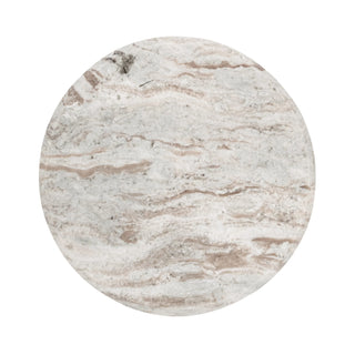 Nordens Marble Round End Table - Rusty Gray