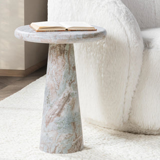 Huxley Marble Round Accent Table - 18"