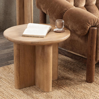 Montengo Round End Table - Natural Maple