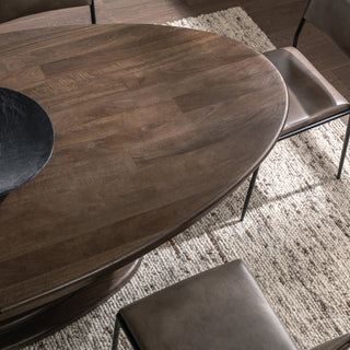 Brookside 94" Oval Dining Table - Cocoa Brown