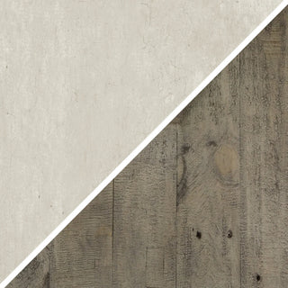 Durant Solid Wood Rectangle End Table - Antique White/Distressed Gray