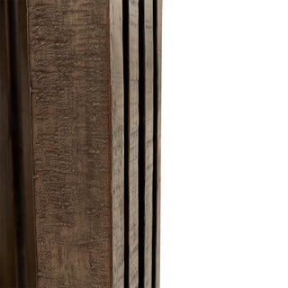 Aspen Solid Wood Round End Table - Antique White/Distressed Brown