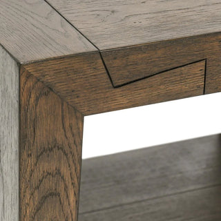 Troy Solid Wood Square End Table - Suede Brown