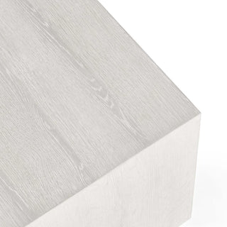 Layne Solid Wood Square End Table - Milk White