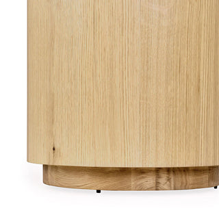 Layne Solid Wood Round End Table - True Natural