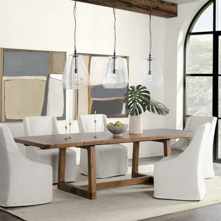 Lyra Pine Wood 80-110" Extension Dining Table Smoke Brown - Smoke Brown