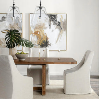Lyra Pine Wood 80-110" Extension Dining Table Smoke Brown - Smoke Brown