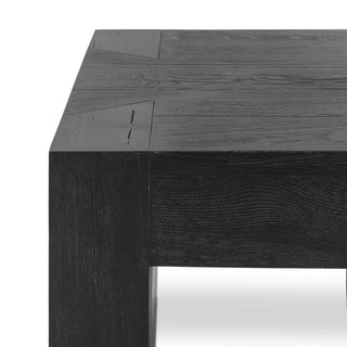 Bristol Solid Wood Square End Table - Aged Black