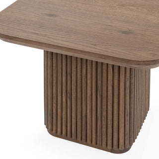 Vander Solid Wood Square End Table - Tawny Brown