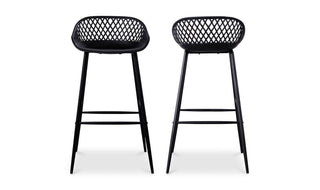 Piazza Outdoor Barstool Black - Set Of Two