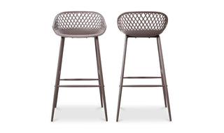 Piazza Outdoor Barstool Grey - Set Of Two
