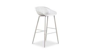 Piazza Outdoor Barstool White - Set Of Two