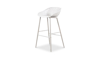 Piazza Outdoor Barstool White - Set Of Two