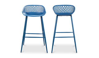 Piazza Outdoor Barstool Blue - Set Of Two