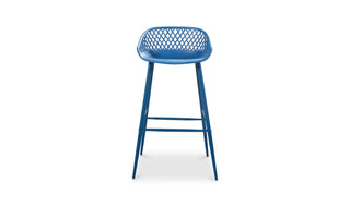Piazza Outdoor Barstool Blue - Set Of Two
