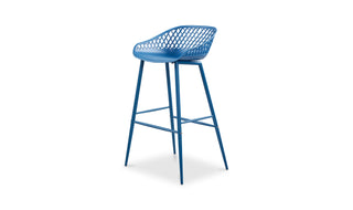 Piazza Outdoor Barstool Blue - Set Of Two