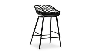 Piazza Outdoor Counter Stool Black - Set Of Two