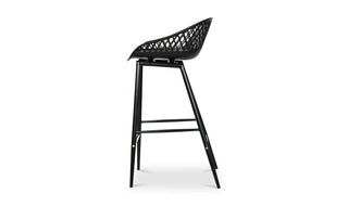 Piazza Outdoor Counter Stool Black - Set Of Two