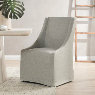 Warwick Upholstered Rolling Dining Chair