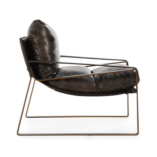 Morgan Leather Accent Chair - Truffle Brown