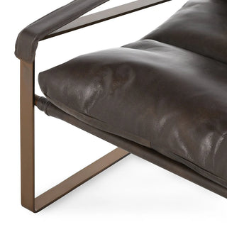Morgan Leather Accent Chair - Truffle Brown