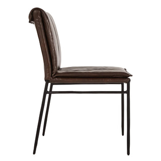 Mayer Leather Dining Chair Set of 2 - Brown