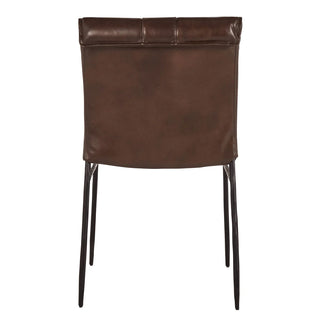 Mayer Leather Dining Chair Set of 2 - Brown